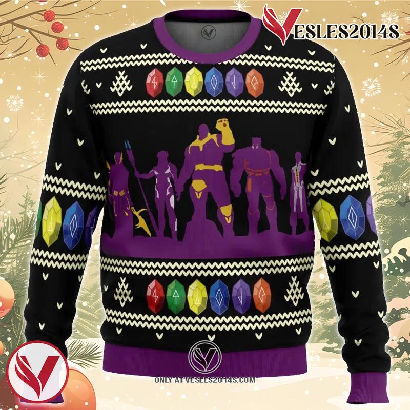 Thanos Marvel Ugly Christmas Sweater, Unique Christmas Gift For Fans - Vesles2014S