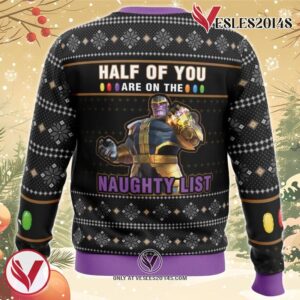 Thanos Naughty List Ugly Christmas Sweater, Unique Christmas Gift For Fans - Vesles2014S 1