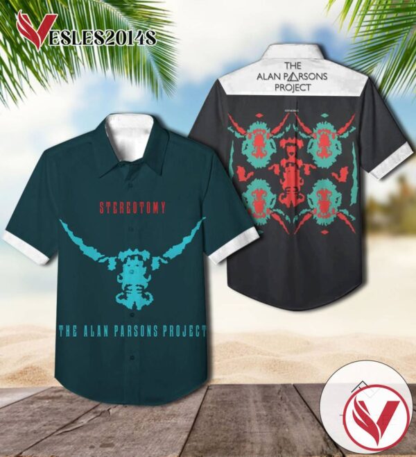 The Alan Parsons Project Stereotomy Blue Album Cover Hawaiian Shirt, Best Gift For Music Lovers Vesles2014S