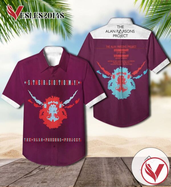 The Alan Parsons Project Stereotomy Red Album Cover Hawaiian Shirt, Best Gift For Music Lovers Vesles2014S