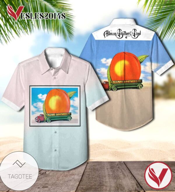 The Allman Brothers Band Eat A Peach Album Cover Hawaiian Shirt, Best Gift For Music Lovers Vesles2014S