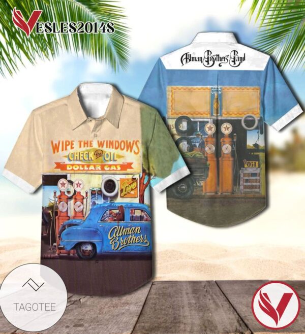 The Allman Brothers Band Wipe The Windows, Check The Oil, Dollar Gas Album Cover Hawaiian Shirt, Best Gift For Music Lovers Vesles2014S
