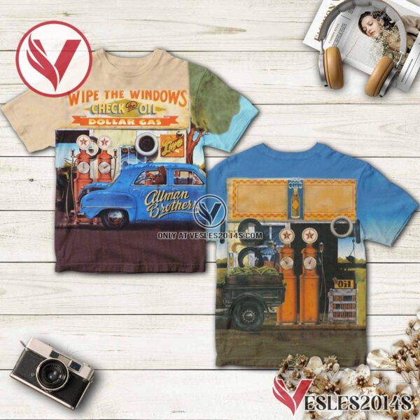 The Allman Brothers Band Wipe The Windows, Check The Oil, Dollar Gas Album Cover Shirt, Unique Gifts For Music Lovers - Vesles2014S