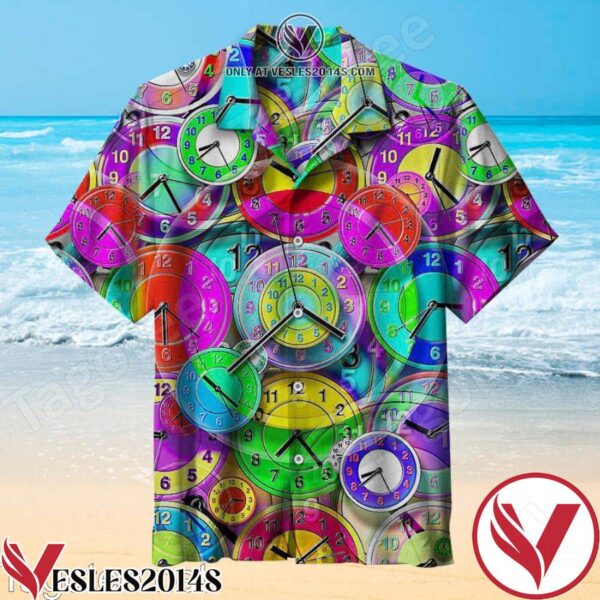 The Art Of Clock And Hypnosis Hawaiian Shirt, Unique Gifts For Friends - Vesles2014S 1