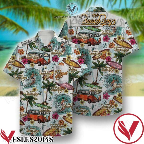 The Beach Boys Surf Volkswagen Bus Hawaiian Shirt, Unique Gifts For Friends - Vesles2014S 1