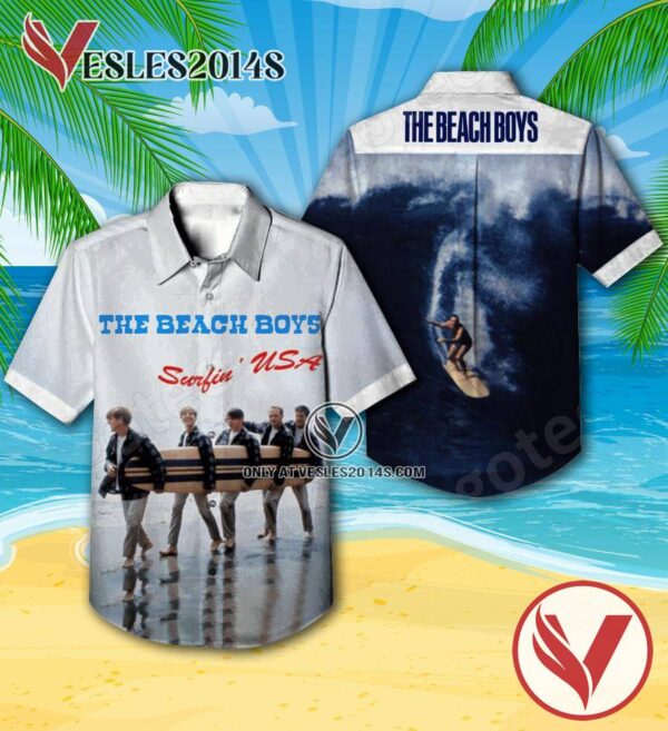 The Beach Boys Surfin’ U.s.a. Album Cover Hawaiian Shirt, Unique Gifts For Music Lovers - Vesles2014S