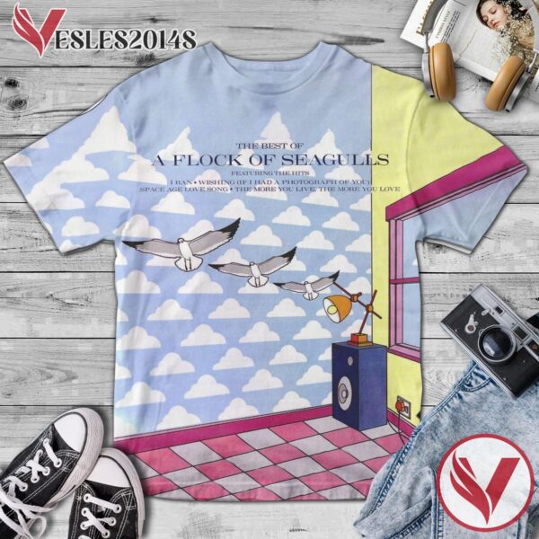 The Best Of A Flock Of Seagulls Compilation Album Cover Shirt, Perfect Gifts For Music Lovers - Vesles2014S