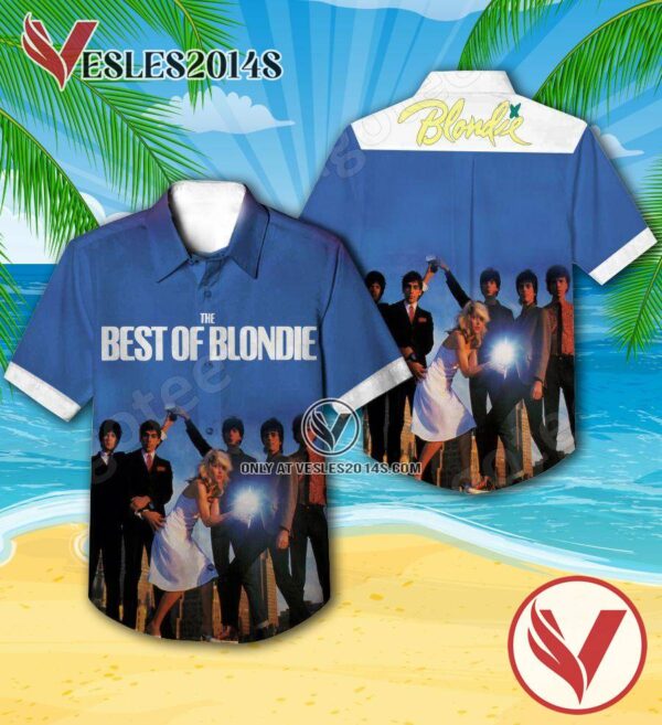 The Best Of Blondie Album Cover Hawaiian Shirt, Unique Gifts For Music Lovers - Vesles2014S