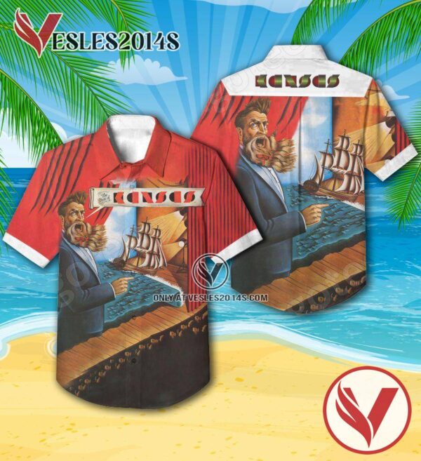 The Best Of Kansas Compilation Album Cover Hawaiian Shirt, Unique Gifts For Music Lovers - Vesles2014S