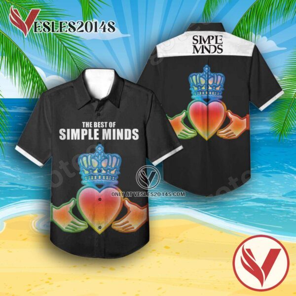 The Best Of Simple Minds Album Cover Hawaiian Shirt, Unique Gifts For Music Lovers - Vesles2014S