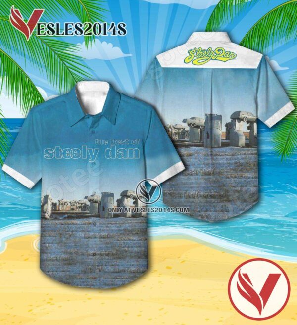 The Best Of Steely Dan Then And Now Compilation Album Cover Hawaiian Shirt, Unique Gifts For Music Lovers - Vesles2014S