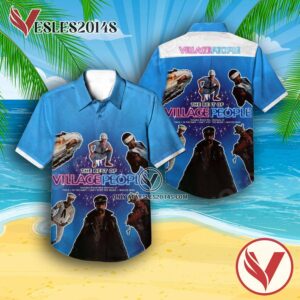 The Best Of Village People Compilation Album Cover Hawaiian Shirt, Unique Gifts For Music Lovers - Vesles2014S