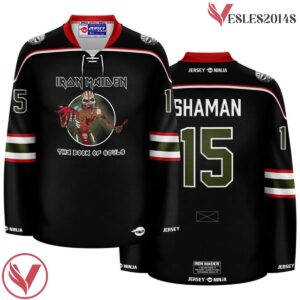 The Book of Souls Iron Maiden Shaman Eddie Hockey Jersey - Vesles2014S