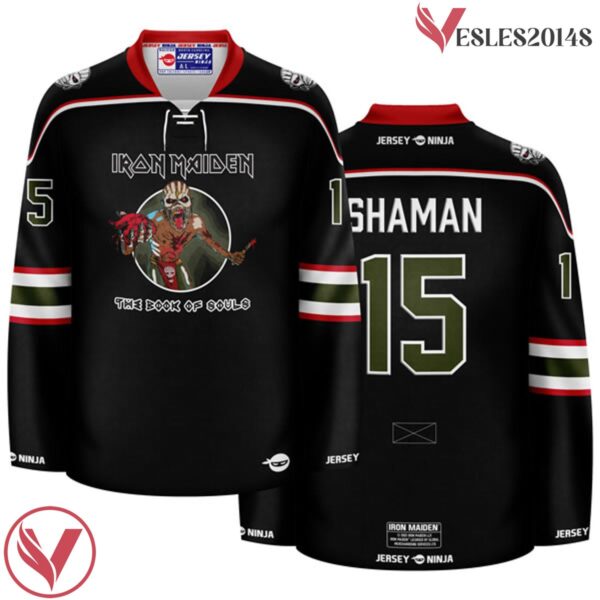 The Book of Souls Iron Maiden Shaman Eddie Hockey Jersey - Vesles2014S