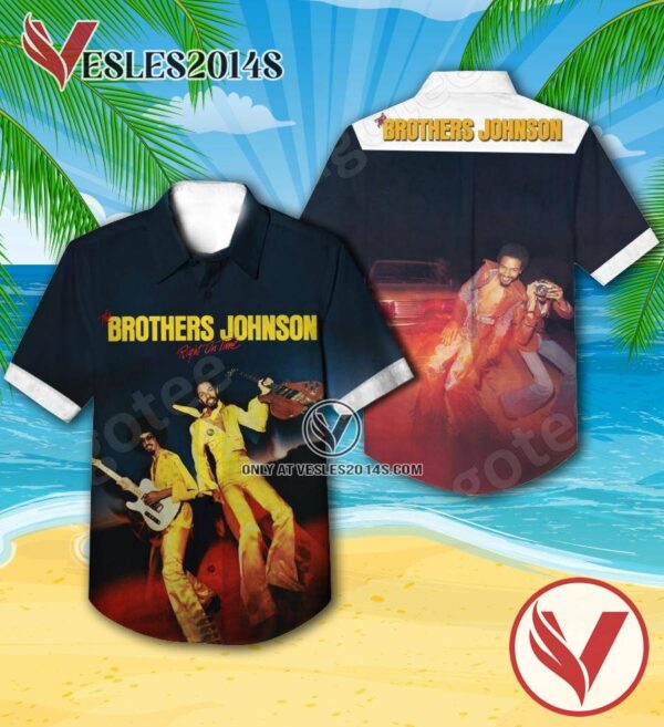 The Brothers Johnson Right On Time Album Cover Hawaiian Shirt, Unique Gifts For Music Lovers - Vesles2014S