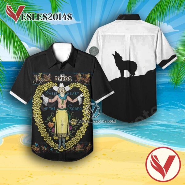 The Byrds Sweetheart Of The Rodeo Album Cover Hawaiian Shirt, Unique Gifts For Music Lovers - Vesles2014S