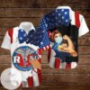 The Caduceus Stethoscope Vector Registered Nurse American Flag 4th Of July Independence Day Graphic Print Short Sleeve Hawaiian Casual Shirt Vesles2014S