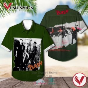 The Clash 1977 Albums Hawaiian Shirt, Best Gift For Music Lovers Vesles2014S