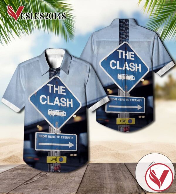 The Clash From Here To Eternity Live Album Cover Hawaiian Shirt, Best Gift For Music Lovers Vesles2014S