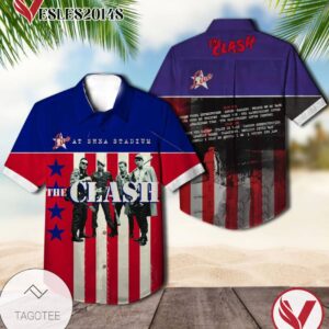 The Clash Live At Shea Stadium Album Cover Hawaiian Shirt, Best Gift For Music Lovers Vesles2014S