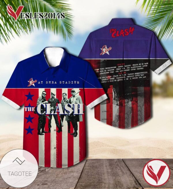 The Clash Live At Shea Stadium Album Cover Hawaiian Shirt, Best Gift For Music Lovers Vesles2014S
