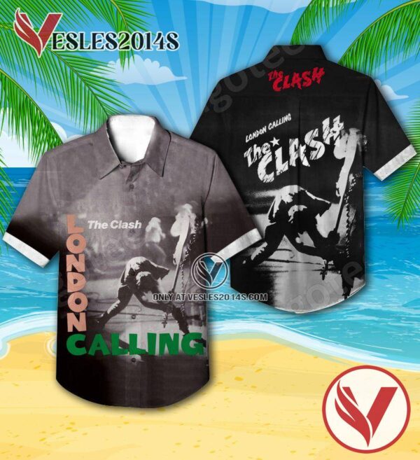The Clash London Calling Album Cover Style 2 Hawaiian Shirt, Unique Gifts For Music Lovers - Vesles2014S