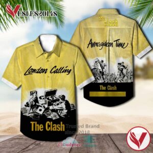 The Clash London Calling Yellow Album Hawaiian Casual Shirt, Best Gift For Music Lovers Vesles2014S