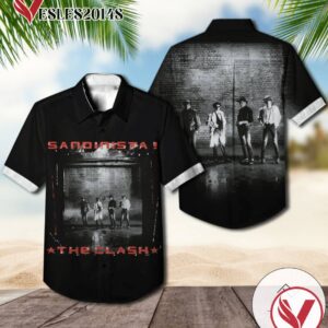 The Clash Sandinista Album Cover Hawaiian Shirt, Best Gift For Music Lovers Vesles2014S