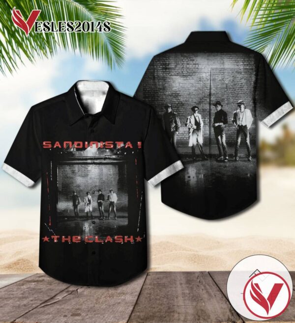 The Clash Sandinista Album Cover Hawaiian Shirt, Best Gift For Music Lovers Vesles2014S