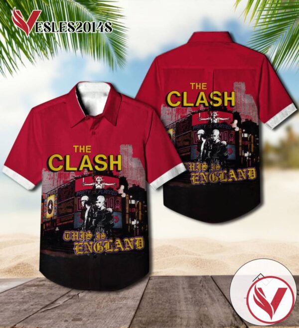 The Clash This Is England Album Cover Hawaiian Shirt, Best Gift For Music Lovers Vesles2014S