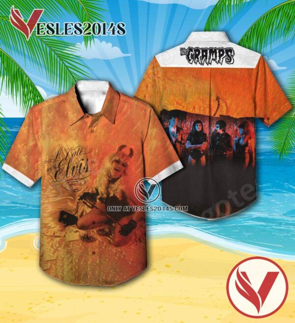The Cramps A Date With Elvis Album Cover Hawaiian Shirt, Unique Gifts For Music Lovers - Vesles2014S