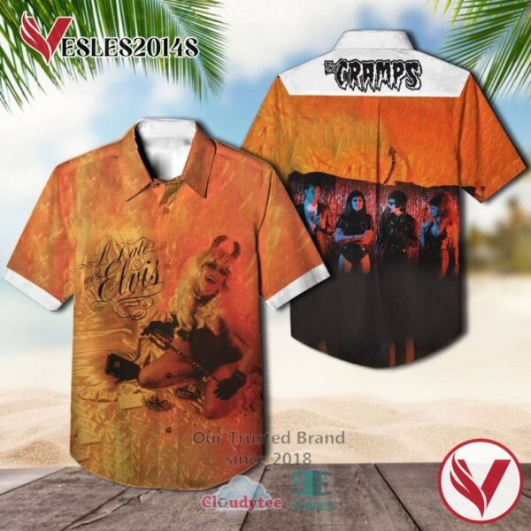 The Cramps A Date with Elvis Albums Hawaiian Shirt, Best Gift For Music Lovers Vesles2014S