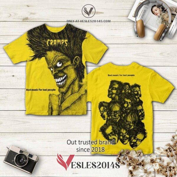 The Cramps Band Bad Music For Bad People Album 3D T-Shirt, Perfect Gifts For Music Lovers - Vesles2014S