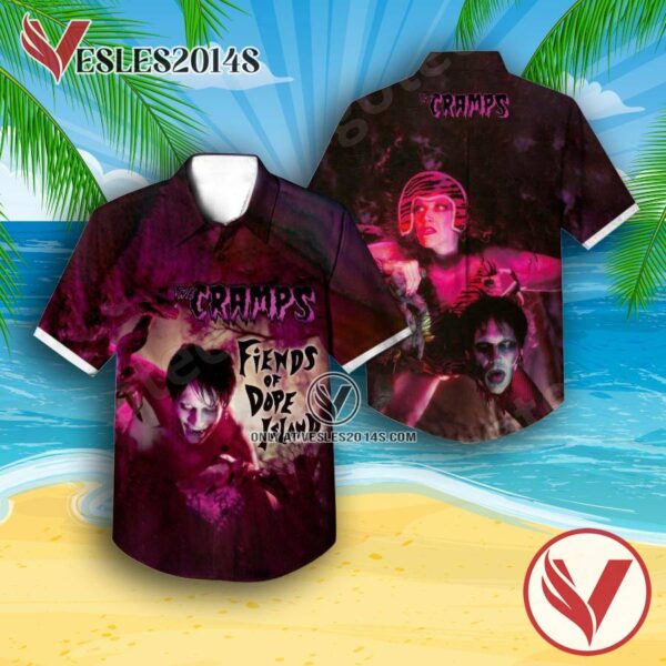 The Cramps Fiends Of Dope Island Album Cover Hawaiian Shirt, Unique Gifts For Music Lovers - Vesles2014S