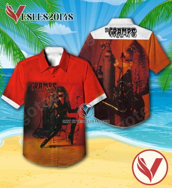 The Cramps Flamejob Album Cover Hawaiian Shirt, Unique Gifts For Music Lovers - Vesles2014S