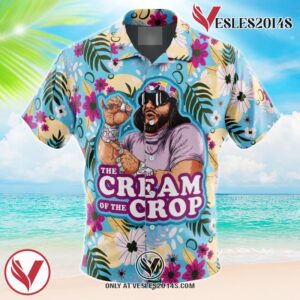 The Cream of the Crop Randy Savage Pop Culture Hawaiian Button Up Shirt, Perfect Gifts For Anime Lovers - Vesles2014S
