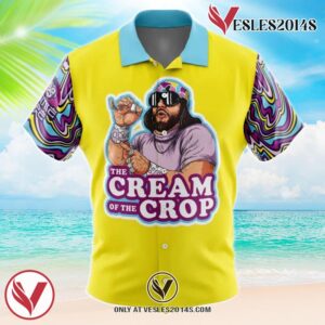 The Cream of the Crop Trippy Randy Savage Pop Culture Hawaiian Button Up Shirt, Perfect Gifts For Anime Lovers - Vesles2014S