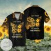 The Cross Sunflowers Let Your Faith Be Bigger Than Your Fear For Men And Women Graphic Print Short Sleeve Hawaiian Casual Shirt Vesles2014S