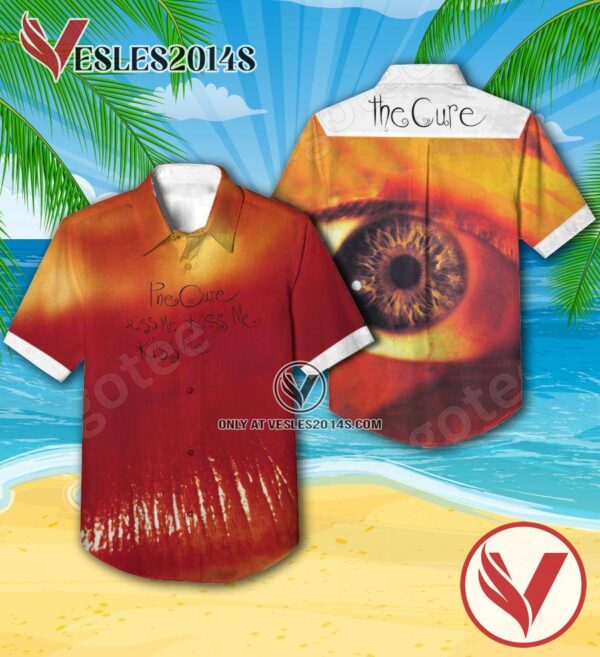 The Cure Kiss Me, Kiss Me, Kiss Me Album Cover Hawaiian Shirt, Unique Gifts For Music Lovers - Vesles2014S