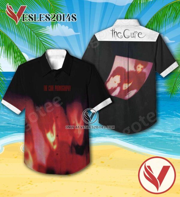 The Cure Pornography Album Cover Hawaiian Shirt, Unique Gifts For Music Lovers - Vesles2014S