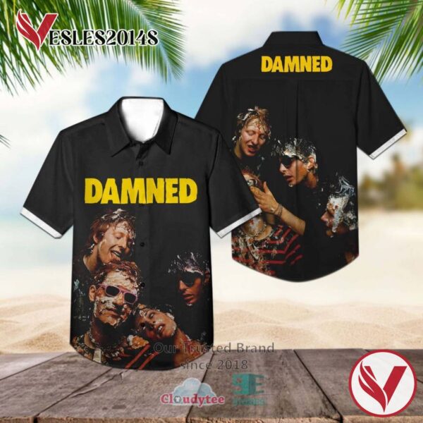 The Damned Band Damned Damned Damned Album Hawaiian Shirt, Best Gift For Music Lovers Vesles2014S