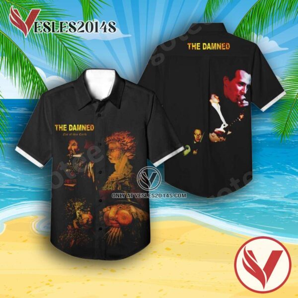 The Damned Not Of This Earth Album Cover Hawaiian Shirt, Unique Gifts For Music Lovers - Vesles2014S