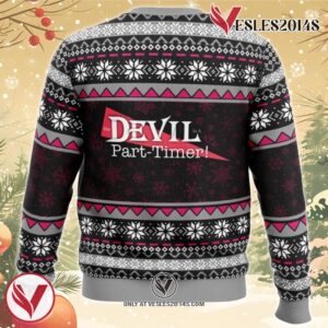 The Devils Crew The Devil is a Part-Timer Ugly Christmas Sweater, Unique Christmas Gift For Fans - Vesles2014S 1