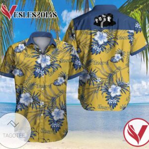 The Doors Hawaiian II Graphic Print Short Sleeve Hawaiian Casual Shirt Vesles2014S 1