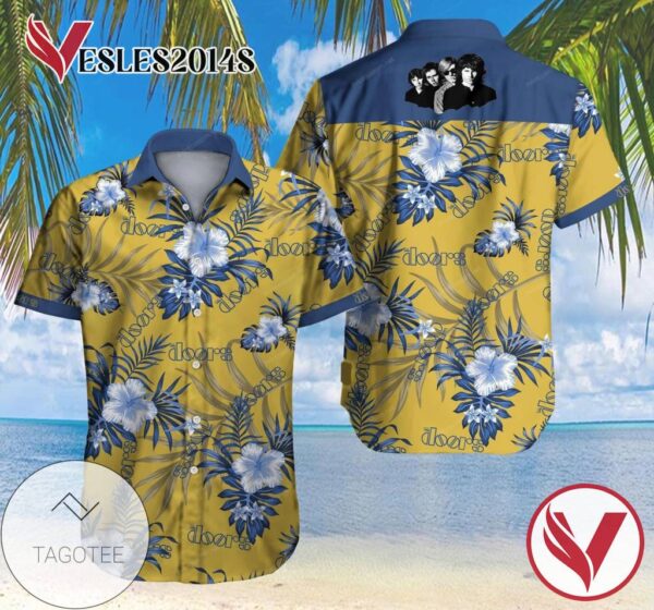 The Doors Hawaiian II Graphic Print Short Sleeve Hawaiian Casual Shirt Vesles2014S 1