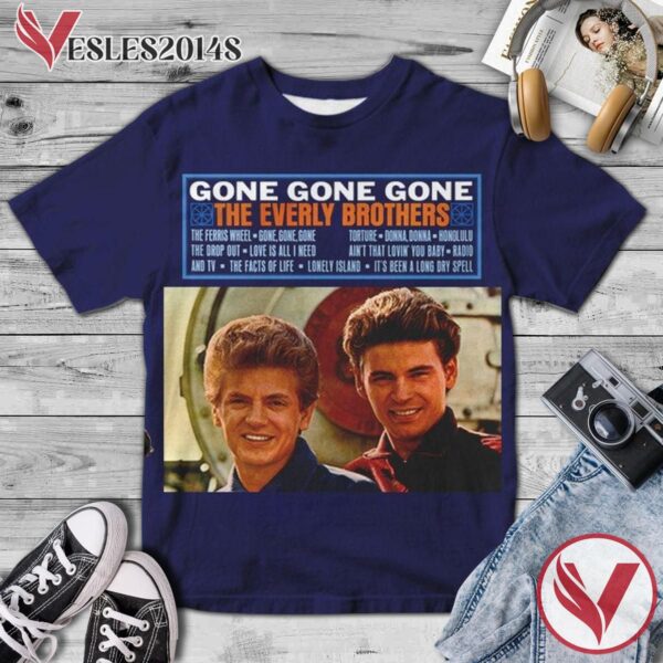 The Everly Brothers Gone Gone Gone Album Cover Shirt, Perfect Gifts For Music Lovers - Vesles2014S