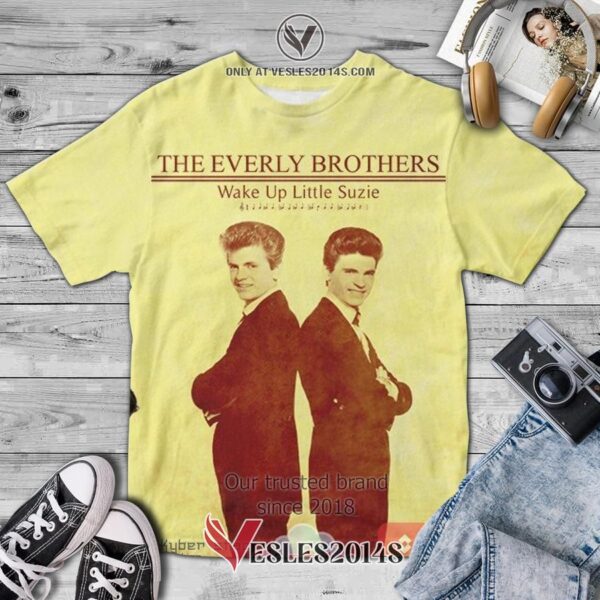 The Everly Brothers Wake Up Little Susie Album 3D T-Shirt, Unique Gifts For Music Lovers - Vesles2014S