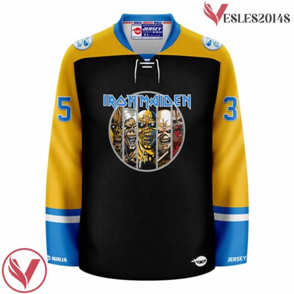 The Evolution of Eddie Iron Maiden Hockey Jersey - Vesles2014S 2