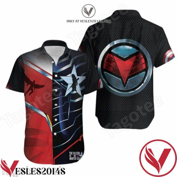 The Falcon And The Winter Soldier Half Costume Style Hawaiian Shirt, Unique Gifts For Friends - Vesles2014S 1