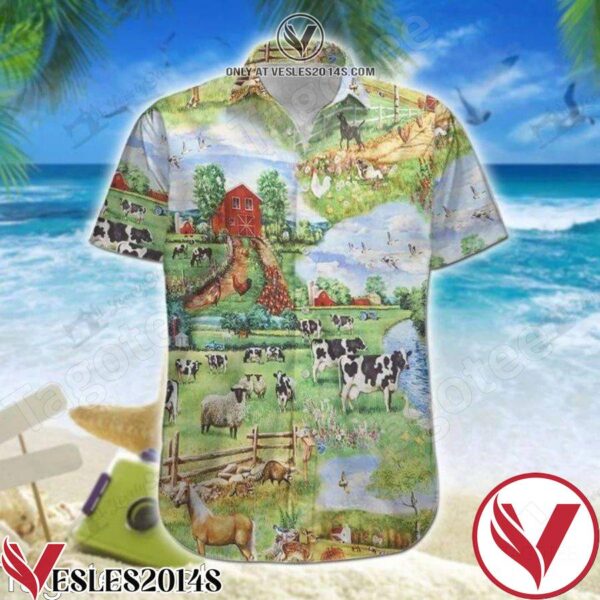 The Farm Hawaiian Shirt And Short, Unique Gifts For Friends - Vesles2014S 1